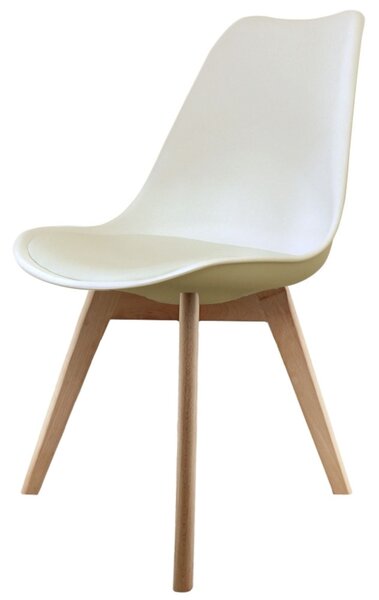 Fusion Living Soho Plastic Dining Chair with Squared Legs