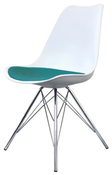 Fusion Living Soho White Plastic Dining Chair