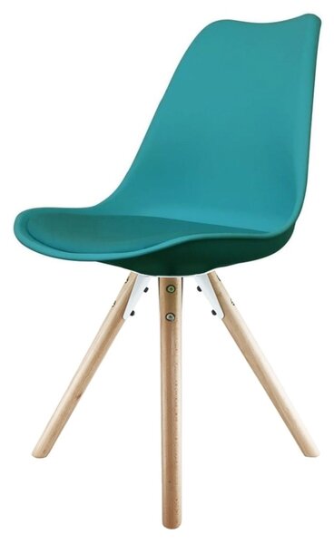 Fusion Living Soho Plastic Dining Chair with Pyramid Legs