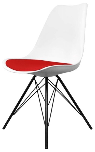 Fusion Living Soho White Plastic Dining Chair