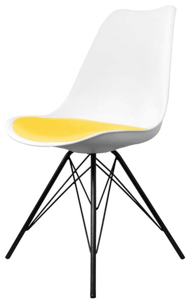 Fusion Living Soho White Plastic Dining Chair