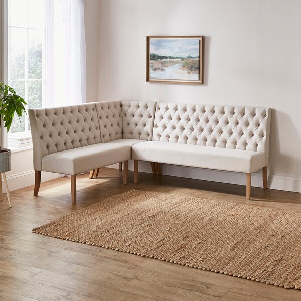 Darcy Corner Dining Bench, Flatweave