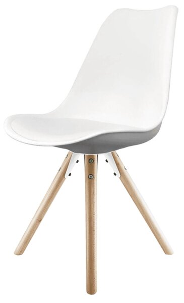 Fusion Living Soho Plastic Dining Chair with Pyramid Legs