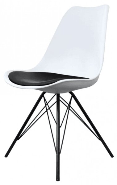 Fusion Living Soho White Plastic Dining Chair