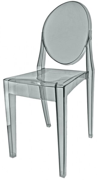 Fusion Living Ghost Style Plastic Victoria Dining Chair