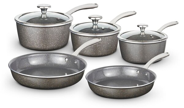 TOWER Cerastone Pro 5 Piece Pan Set Grey