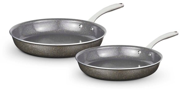 TOWER Cerastone Pro 2 Piece Fry Pan Set Grey