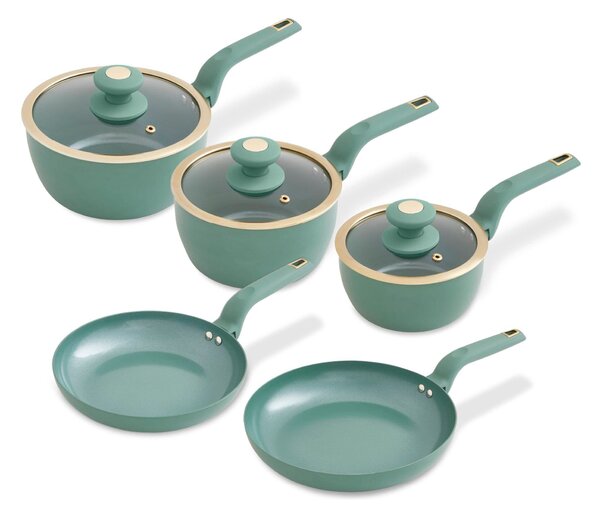 TOWER Cavaletto 5 Piece Pan Set Green