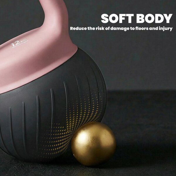 SPORTNOW Soft Kettlebell, 12kg Kettle Bell with Anti-Slip Grip for Home Gym Weight Lifting and Strength Training