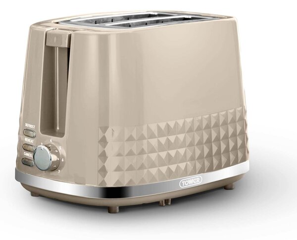 TOWER Solitaire 2 Slice Toaster Natural