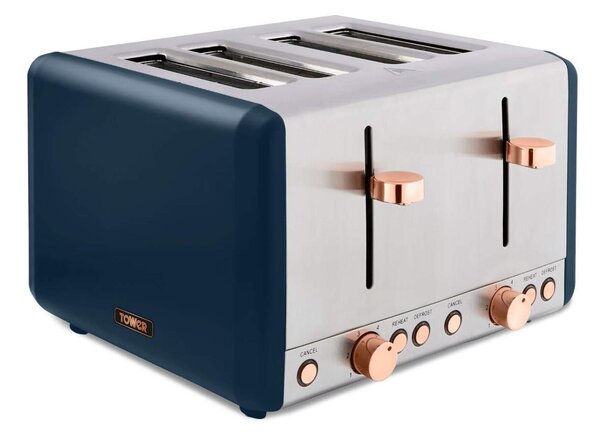 TOWER Cavaletto 4 Slice Toaster Blue