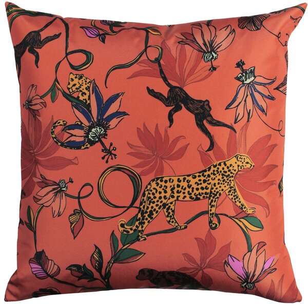 Wildlife Orange Outdoor Cushion