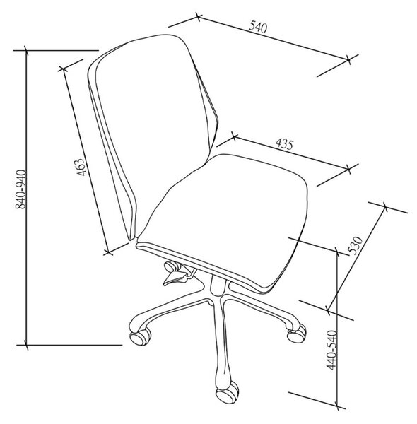 San Francisco Armless Office Chair