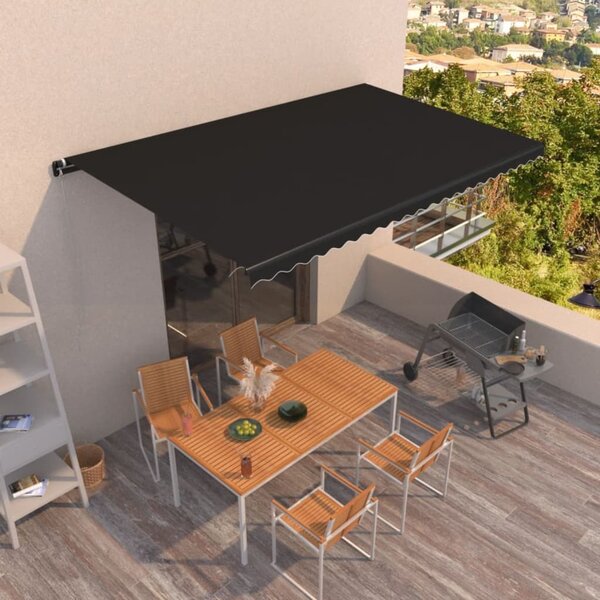 Manual Retractable Awning 500x350 cm Anthracite