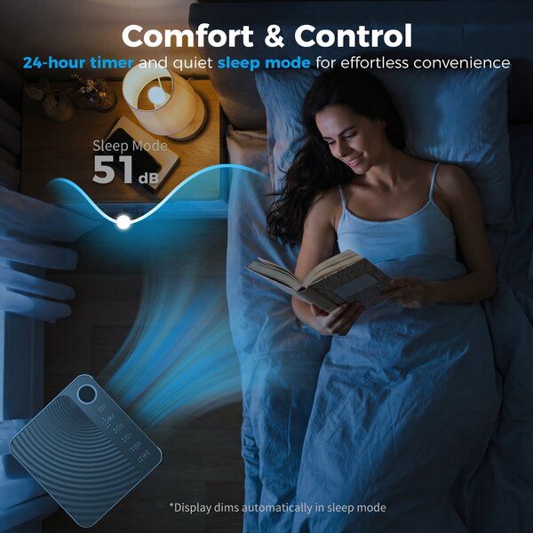 HOMCOM Portable Air Conditioner 7000 BTU, 4-in-1 AC Unit with Cool, Dehumidifier, Fan, Sleep Mode, WiFi Voice Remote Control Aosom UK