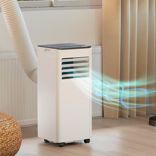 HOMCOM Portable Air Conditioner 7000 BTU, 4-in-1 AC Unit with Cool, Dehumidifier, Fan, Sleep Mode, WiFi Voice Remote Control Aosom UK