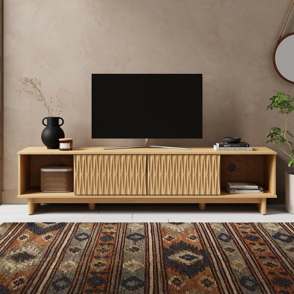 Inga Extra Wide TV Unit for TVs up to 75", Oak Effect