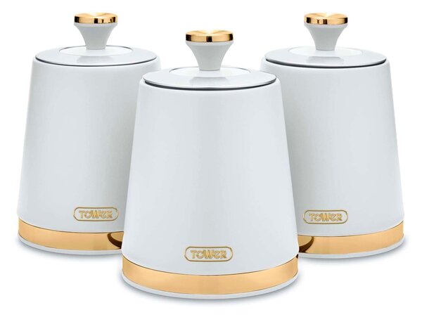 Tower Cavaletto Set of 3 Canisters White