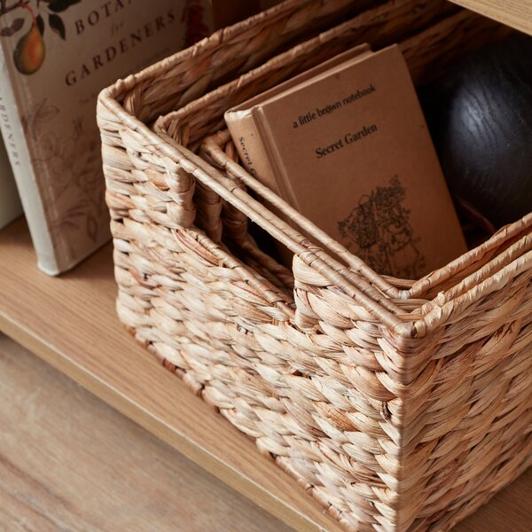 Set of 3 Woven Water Hyacinth Storage Baskets