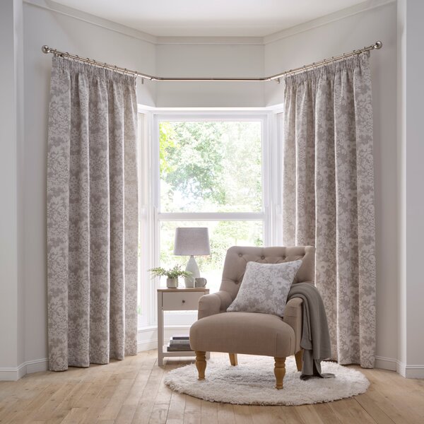 Sofia Floral Pencil Pleat Curtains