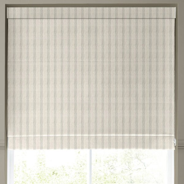 Emily Bond George Stripe Made to Measure Roman Blind Linen