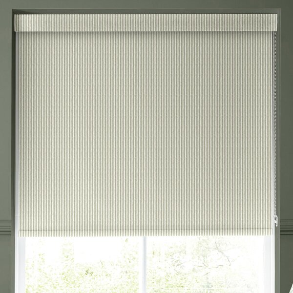 Emily Bond Oscar Stripe Translucent Made to Measure Roller Blind Sage