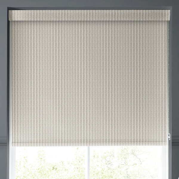 Emily Bond Oscar Stripe Translucent Made to Measure Roller Blind Smoke