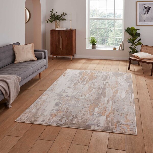 Apollo GR580 Metallic Effect Yarn Rug Bronze Grey