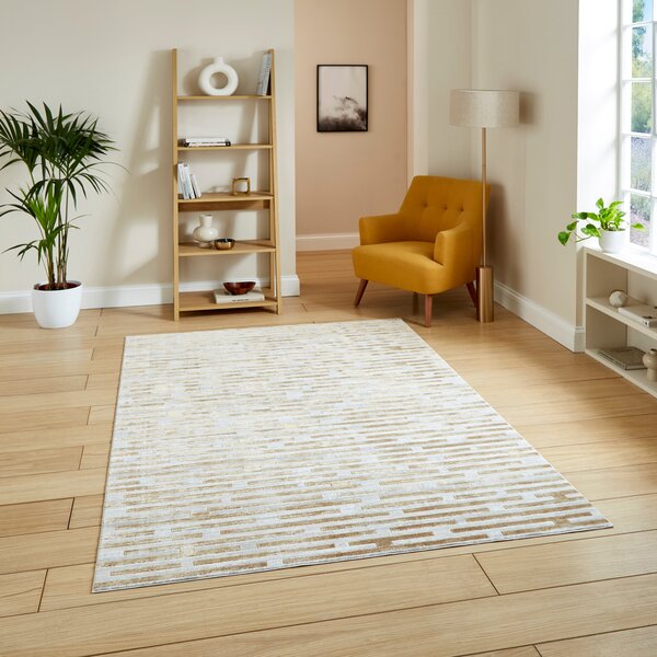 Mirage MR16 Metallic Effect Yarn Rug Beige