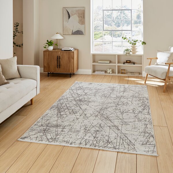 Mirage MR80 Metallic Effect Yarn Rug Grey