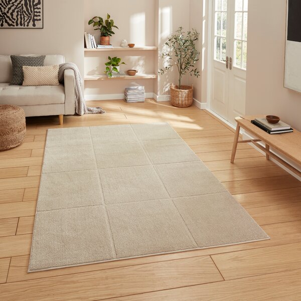 Elio 70100 Multi Textured Pile Rug Mink