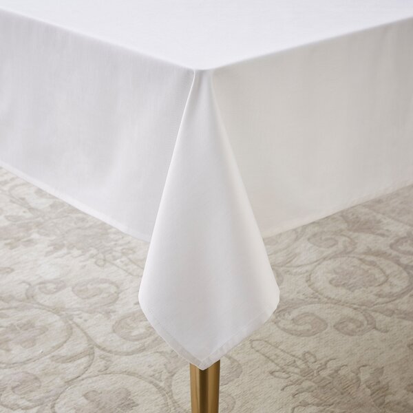 Hotel Striped Tablecloth White