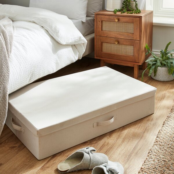 Fabric Underbed Storage Box Sandstone