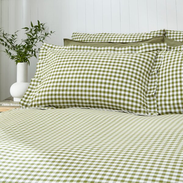 Portloe Oxford Pillowcase Green