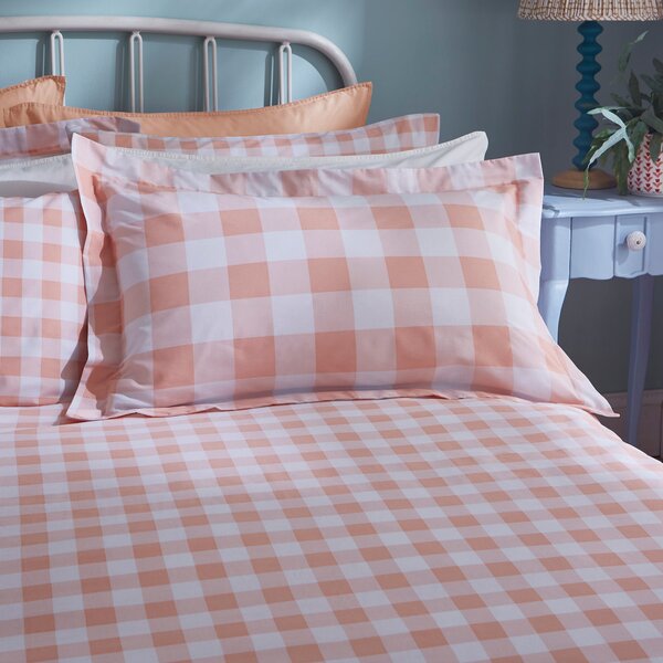 Ansley Gingham Oxford Pillowcase Apricot