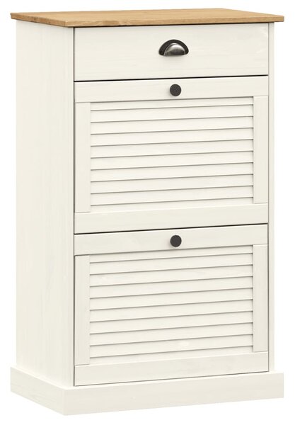 Shoe Cabinet VIGO 60x35x96 cm White Solid Wood Pine