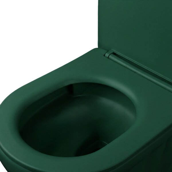 Set: Wall-hung toilet bowl + Countertop washbasin Rea Duo Matcha Matt