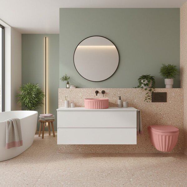 Countertop Basin Rea DUO Sweet Pink Matt