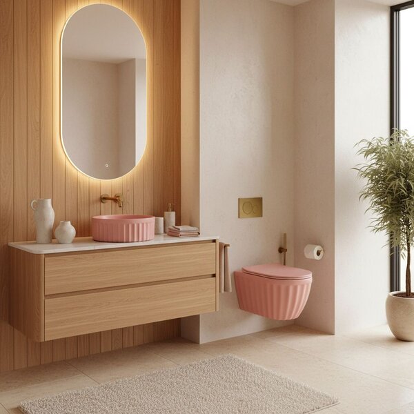 Countertop Basin Rea DUO Sweet Pink Matt