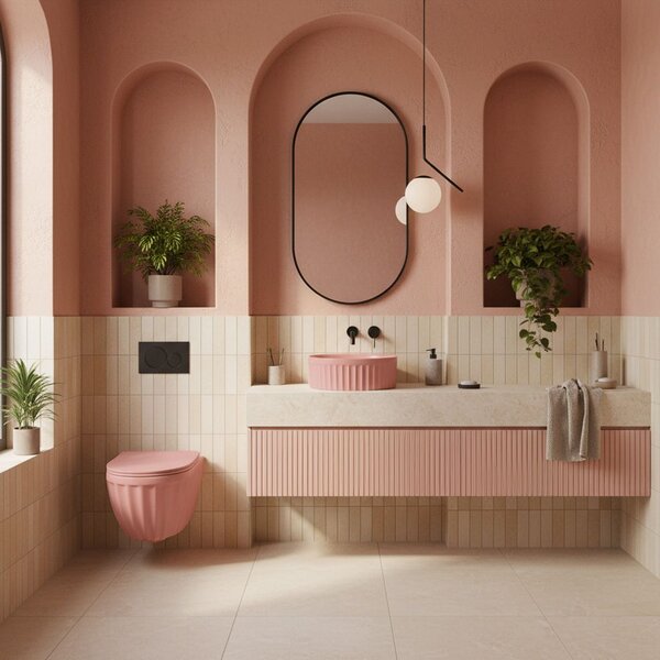 Countertop Basin Rea DUO Sweet Pink Matt