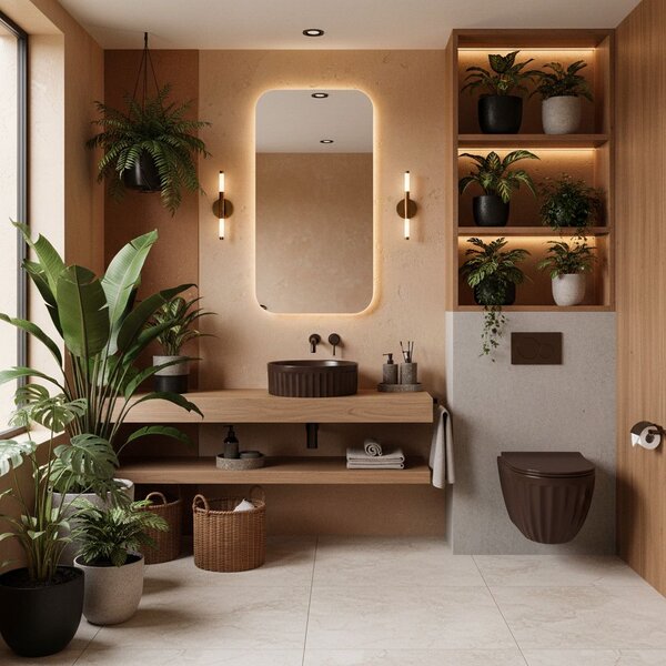 Countertop Basin Rea DUO Espresso Matt