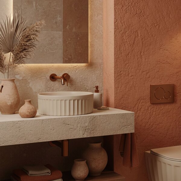 Countertop Basin Rea DUO Caffe Latte Matt