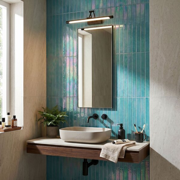 Bathroom LED wall sconce SWE025-1W 42cm Black