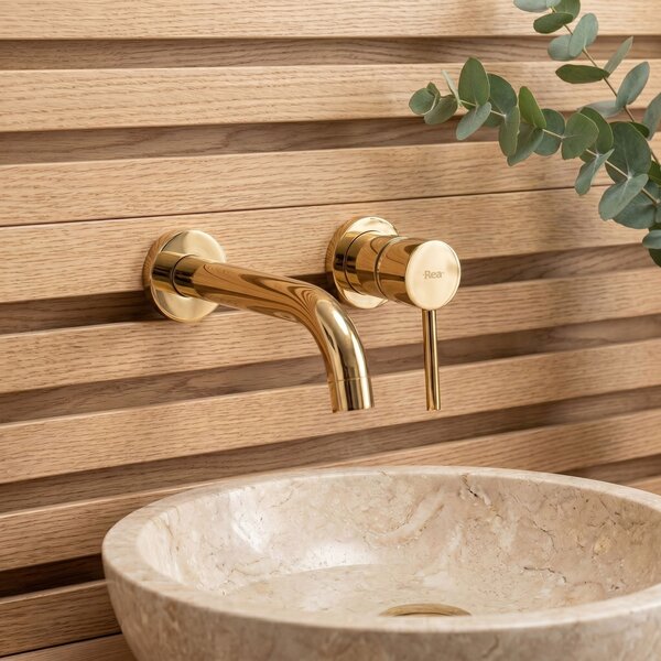 Wall Mounted faucet Rea Lungo Gold + BOX