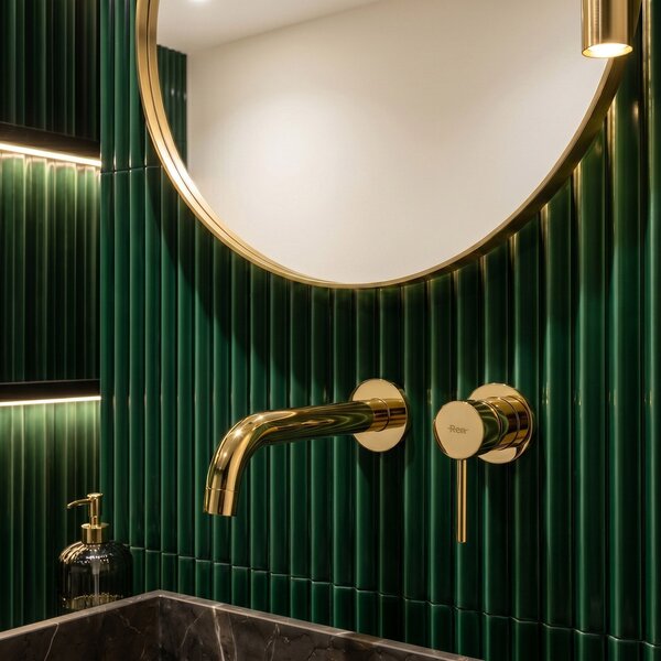 Wall Mounted faucet Rea Lungo Gold + BOX