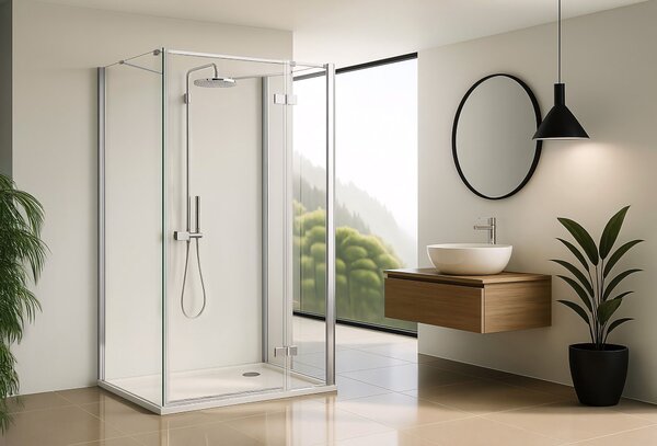 Shower enclosure Rea Atlas 80x80 Chrome