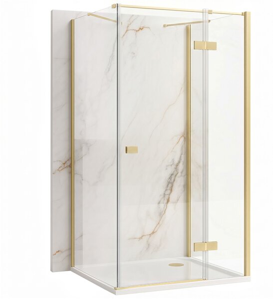Shower enclosure Rea Atlas 80x80 Brush Gold