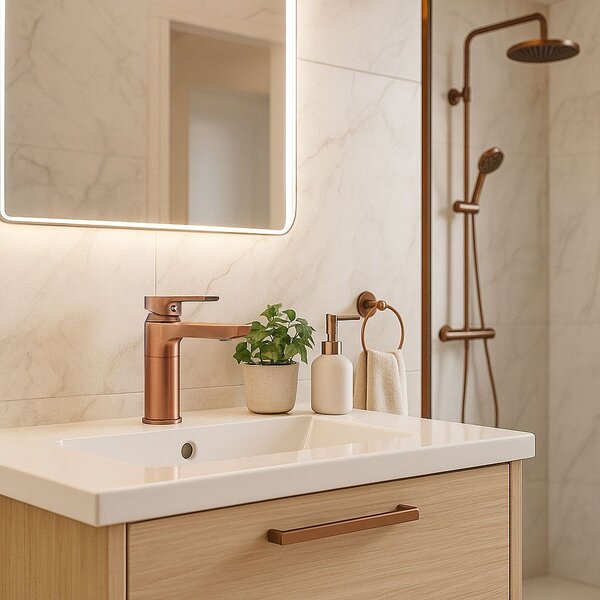 Bathroom faucet REA ARGUS COPPER BRUSH Low