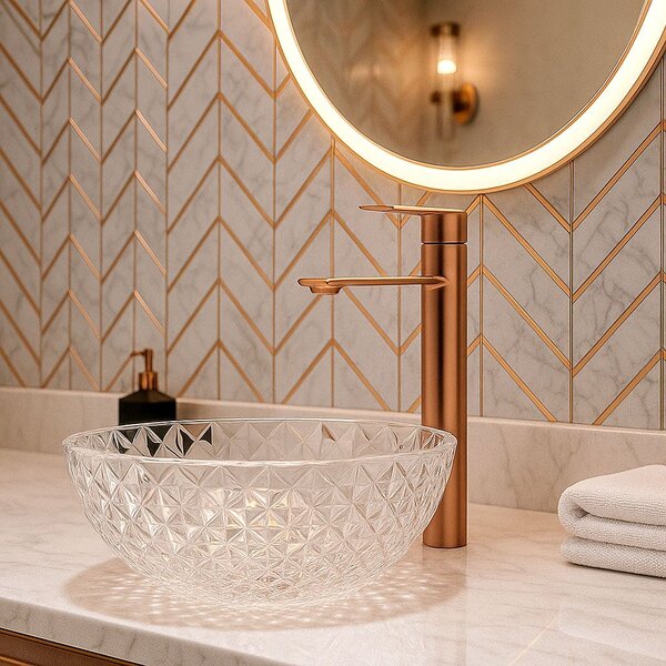 Bathroom faucet REA Storm COPPER BRUSH High