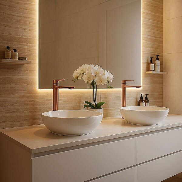 Bathroom faucet REA Storm COPPER BRUSH High
